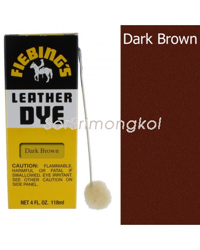 Fiebing's Dark Brown Leather Dye - 4 oz