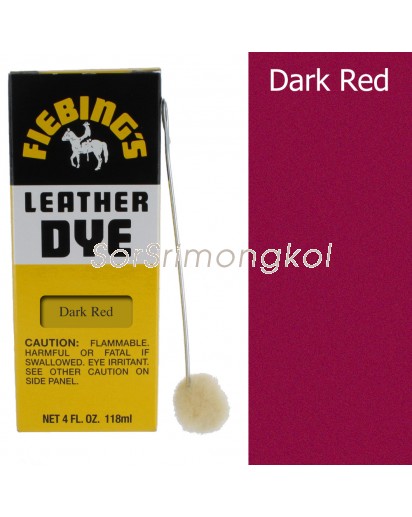 Fiebing's Dark Red Leather Dye - 4 oz
